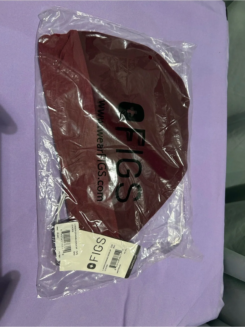 Figs Modern Expandable Scrub Cap Burgundy NWT